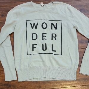 Wonderful Graphic Women's Sweater - Very Loght Sage Gteen